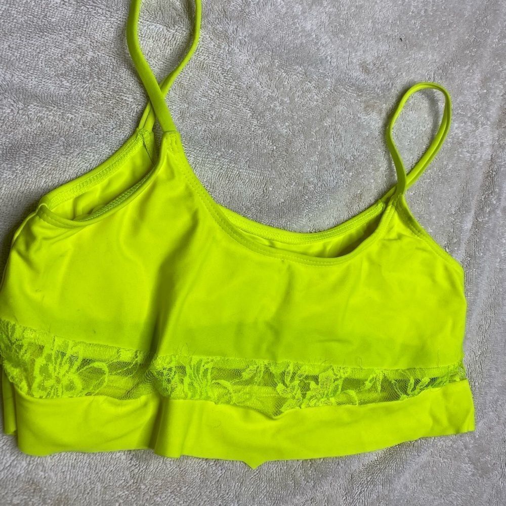 Beach Riot Flutter Bikini Top Neon - Picture 6 of 8
